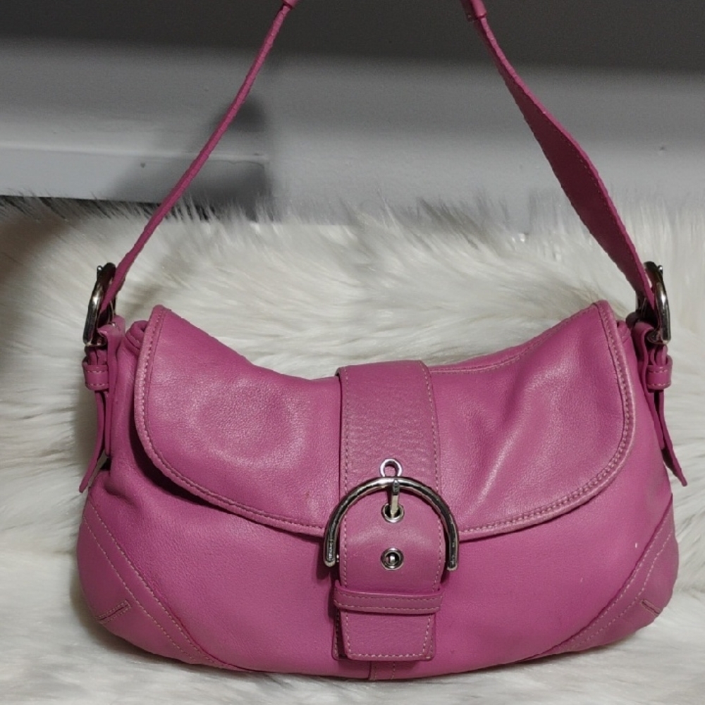 SALE! Authentic Coach Pink Y2K Soho Hobo Leather Shoulder Bag